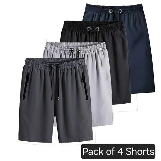 Combo of 4 Men’s Stretchable Cotton Shorts | Soft, Breathable & Everyday Comfort 🩳