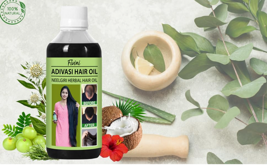 Adivasi Neelgiri Herbal Hair Oil – 125 ml (Pack of 2) | 100% Ayurvedic Oil for Hair Growth & Scalp Nourishment